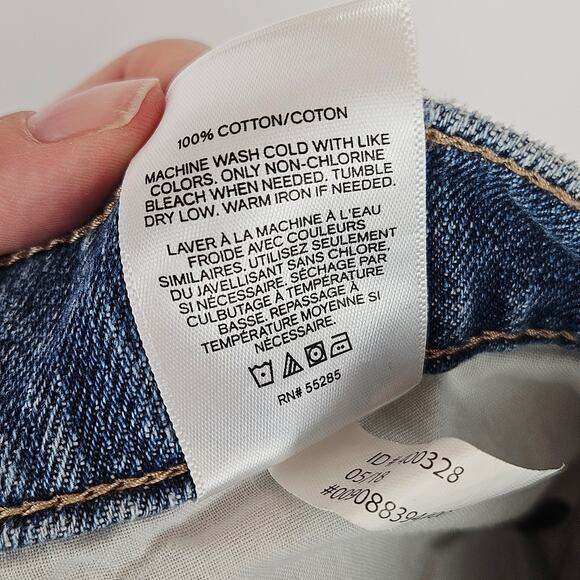 Express High Rise Straight Ankle Jeans Siz10 Light Wash Distressed Stretch Denim - Picture 9 of 13